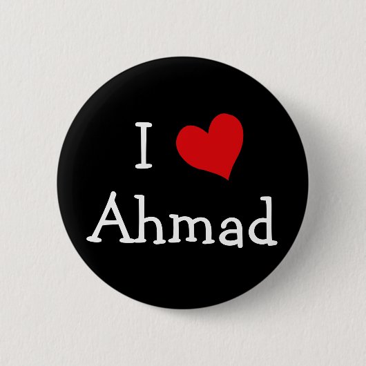 Ik hou van Ahmad Ronde Button 5,7 Cm (Voorkant)