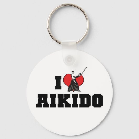 Ik Hou Van Aikido Sleutelhanger (Voorkant)