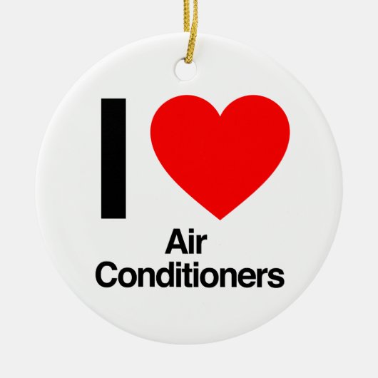 ik hou van airconditioners keramisch ornament (Voorkant)