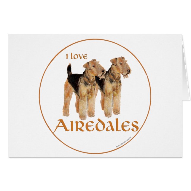 Ik hou van Airedales (Voorkant Horizontaal)