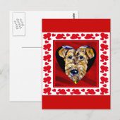 Ik hou van Airedales Briefkaart (Voorkant / Achterkant)