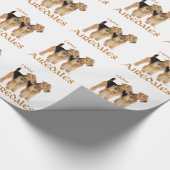 Ik hou van Airedales Cadeaupapier (Hoek)