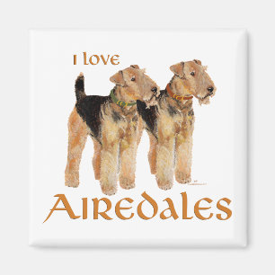 Ik hou van Airedales Magneet