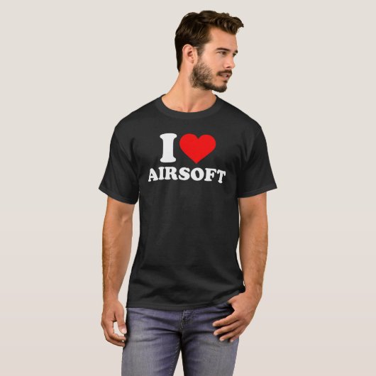 Ik hou van Airsoft T-shirt (Voorkant volledig)