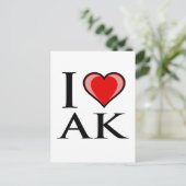 Ik hou van AK - Ik hou van Alaska Briefkaart (Staand voorkant)