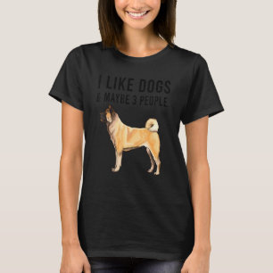 Ik hou van Akita Dogs en misschien 3 mensen T-shirt