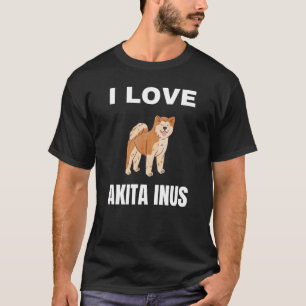 Ik hou van Akita Inus T-shirt