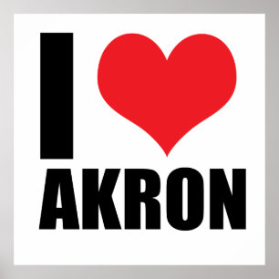 Ik hou van Akron Poster