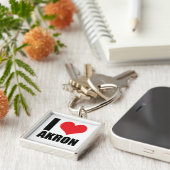 Ik hou van Akron Sleutelhanger (Zijkant)