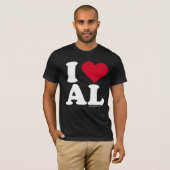 "Ik hou van AL" "Ik hou van ALABAMA" T-shirt (Voorkant volledig)