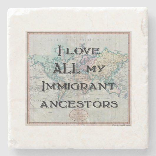 Ik hou van al mijn geïmmigreerde Onderzetters (Voorkant)