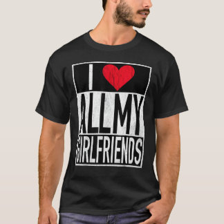 Ik hou van al mijn Vriendinnen Grappig jij of haar T-shirt