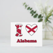 Ik hou van Alabama Briefkaart (Staand voorkant)