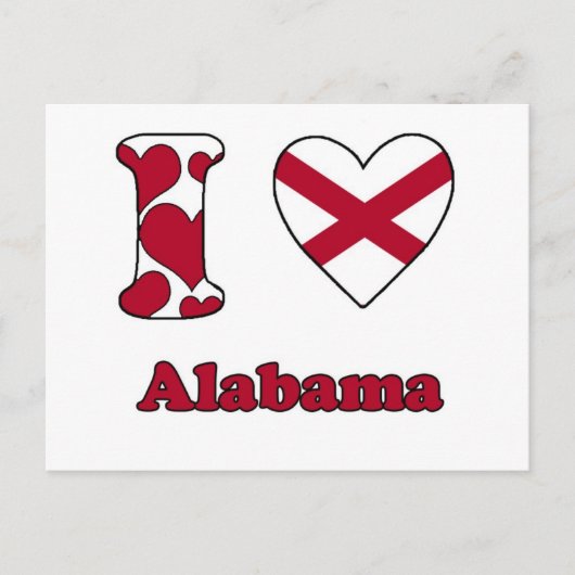 Ik hou van Alabama Briefkaart (Voorkant)