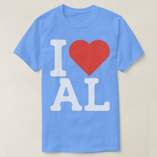 Ik hou van Alabama TShirt 1 (Design voorkant)