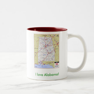 Ik hou van Alabama! Tweekleurige Koffiemok