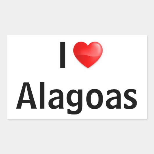 Ik hou van Alagoas Rechthoekige Sticker (Voorkant)