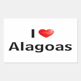 Ik hou van Alagoas Rechthoekige Sticker