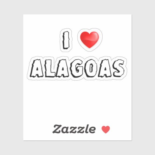 Ik hou van Alagoas Sticker (Vel)