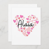 Ik hou van Alaia - hart voor Alaia Bedankkaart (Voorkant / Achterkant)
