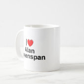 Ik hou van Alan Greenspan Koffiemok (Voorkant links)