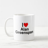 Ik hou van Alan Greenspan Koffiemok (Links)