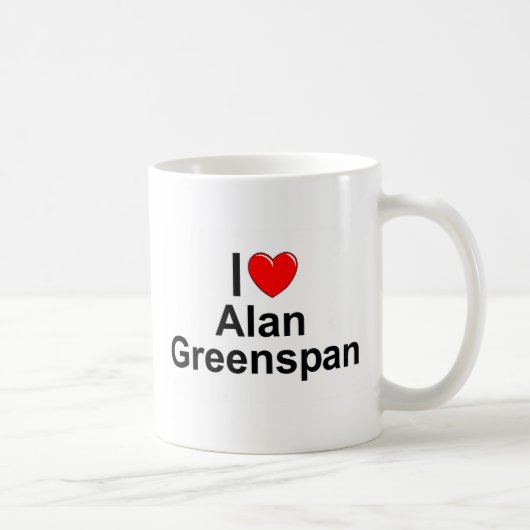 Ik hou van Alan Greenspan Koffiemok (Rechts)
