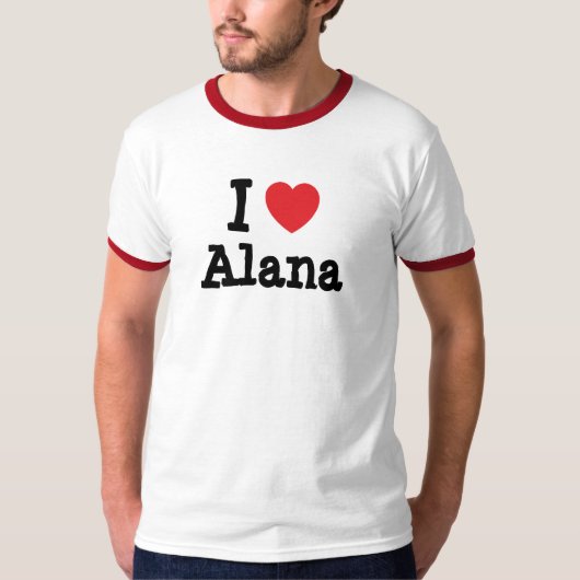 Ik hou van Alana hart T-Shirt (Voorkant)