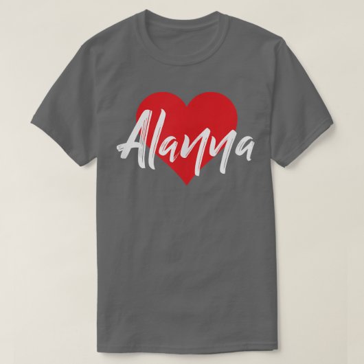 Ik hou van Alanna First Name Tshirt dat ik heet (Design voorkant)