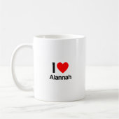Ik hou van Alannah Koffiemok (Links)
