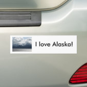 Ik hou van Alaska! Bumpersticker (Op auto)