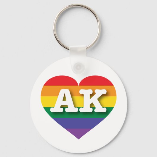 Ik hou van Alaska - Gay Pride Sleutelhanger (Voorkant)