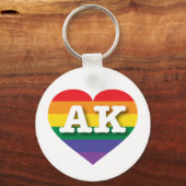 Ik hou van Alaska - Gay Pride Sleutelhanger (Voorkant)