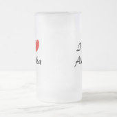 Ik hou van Alaska Heart Typography Frosted Mok (Center)