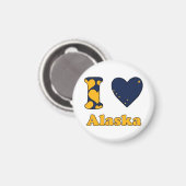 Ik hou van Alaska Magneet (Voorkant / Achterkant)