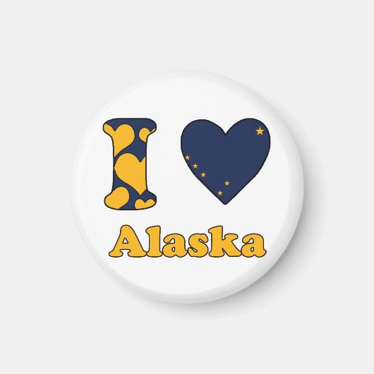 Ik hou van Alaska Magneet (Voorkant)