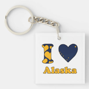 Ik hou van Alaska Sleutelhanger