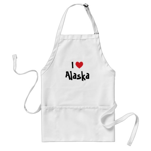 Ik hou van Alaska Standaard Schort (Voorkant)