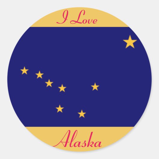 Ik hou van Alaska Sticker (Voorkant)