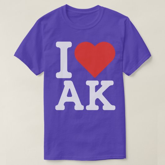 Ik hou van Alaska Thirt 1 T-shirt (Design voorkant)