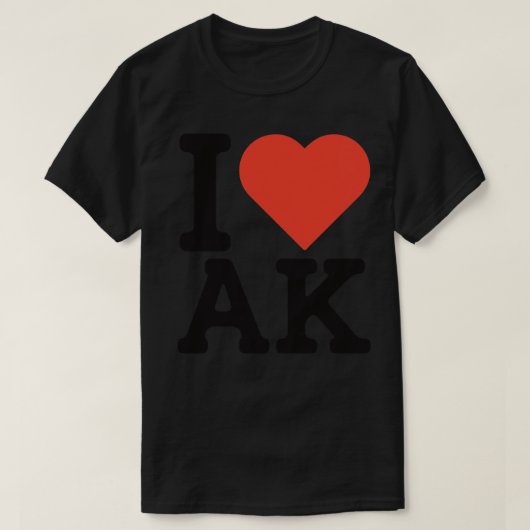 Ik hou van Alaska Thirt 2 T-shirt (Design voorkant)