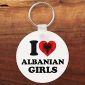 Ik hou van Albanese meisjes Sleutelhanger (Achterkant)