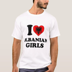 Ik hou van Albanese meisjes T-shirt