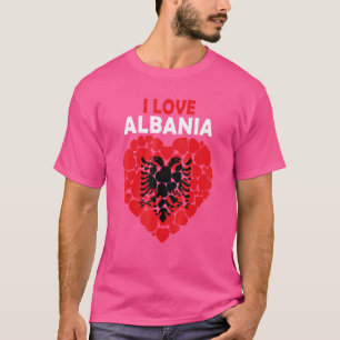 Ik hou van Albanië dat trots is op Albanië als Alb T-shirt