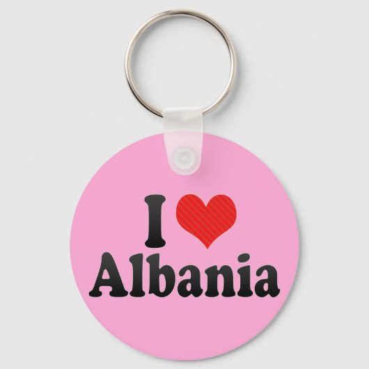 Ik hou van Albanië Sleutelhanger (Voorkant)
