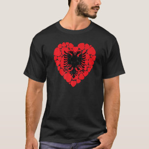 Ik hou van Albanië vlag Albanië T-shirt
