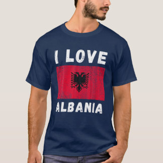 Ik hou van Albanië waar ik de Albanese familie hoo T-shirt