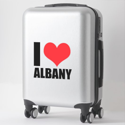 Ik hou van Albany Sticker (Koffer)