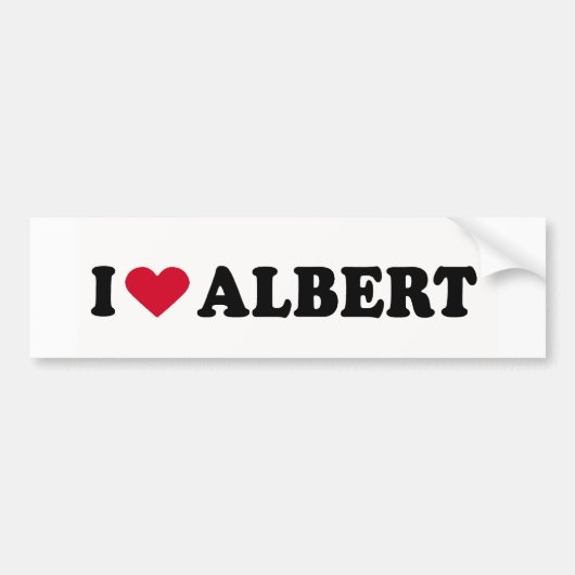 IK HOU VAN ALBERT BUMPERSTICKER (Voorkant)