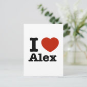 Ik hou van Alex Briefkaart (Staand voorkant)